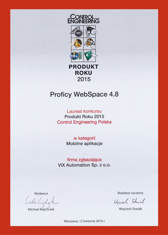 Produkt Roku Proficy Webspace